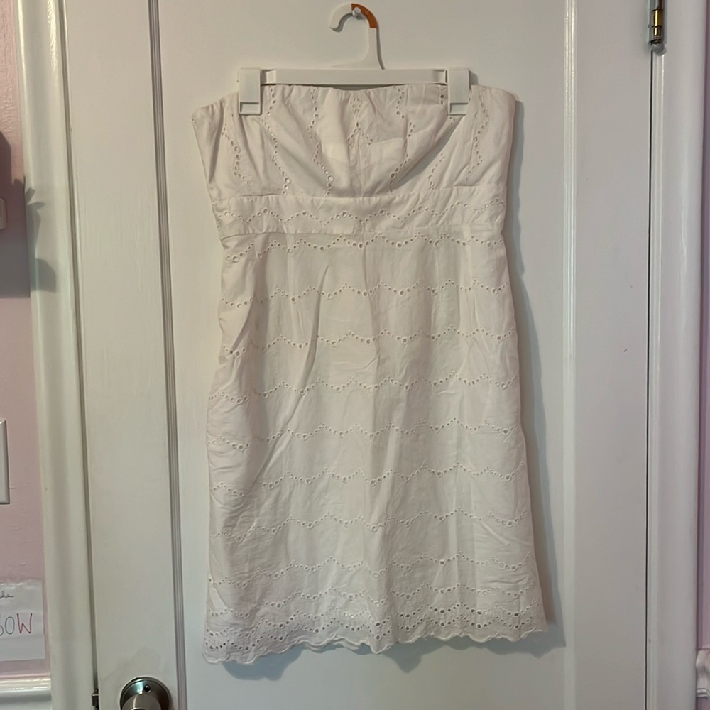 J. Crew, white lace dress, sleeveless size 12
